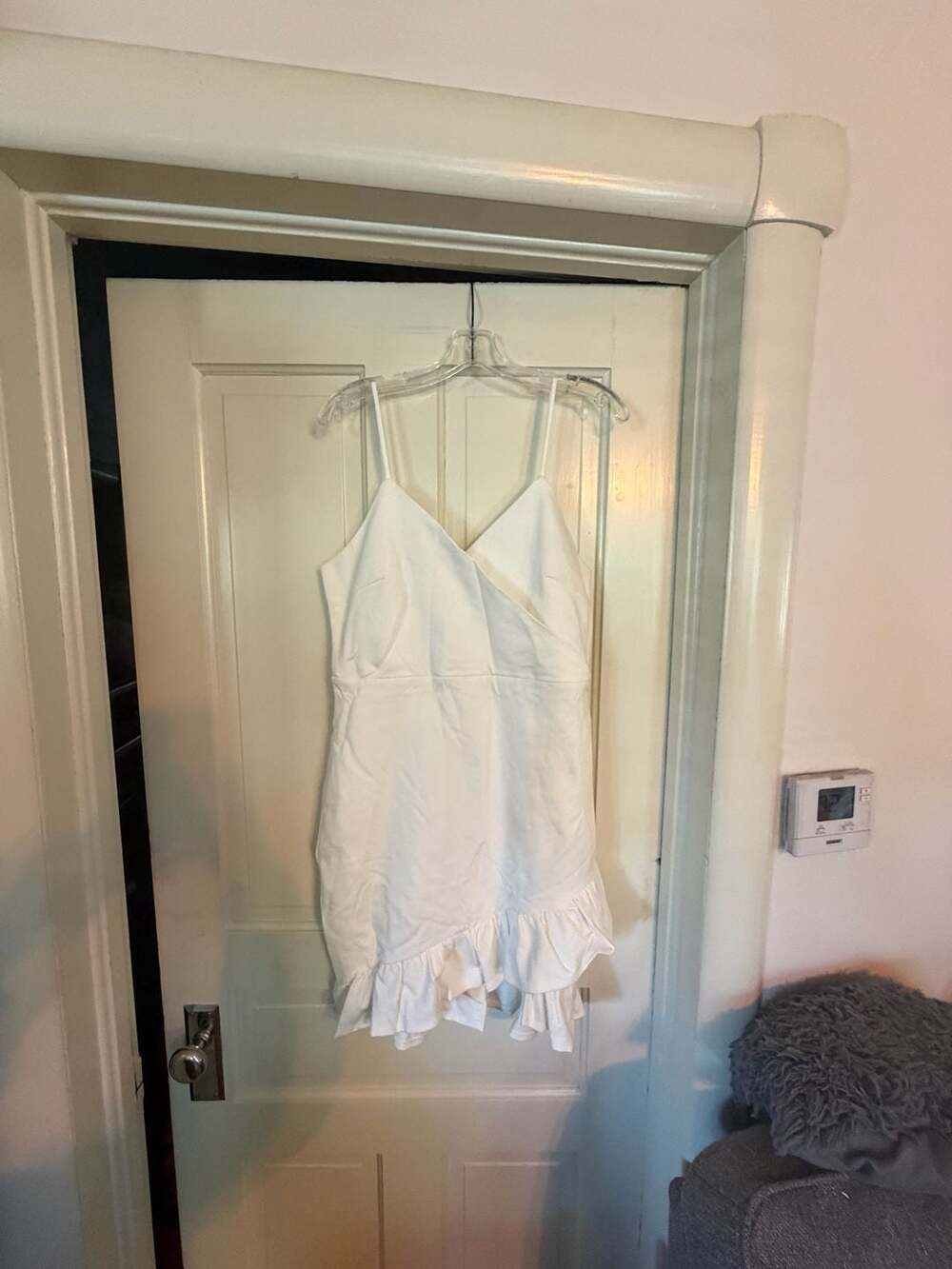 Lulus White Ruffle Mini Dress Size XL